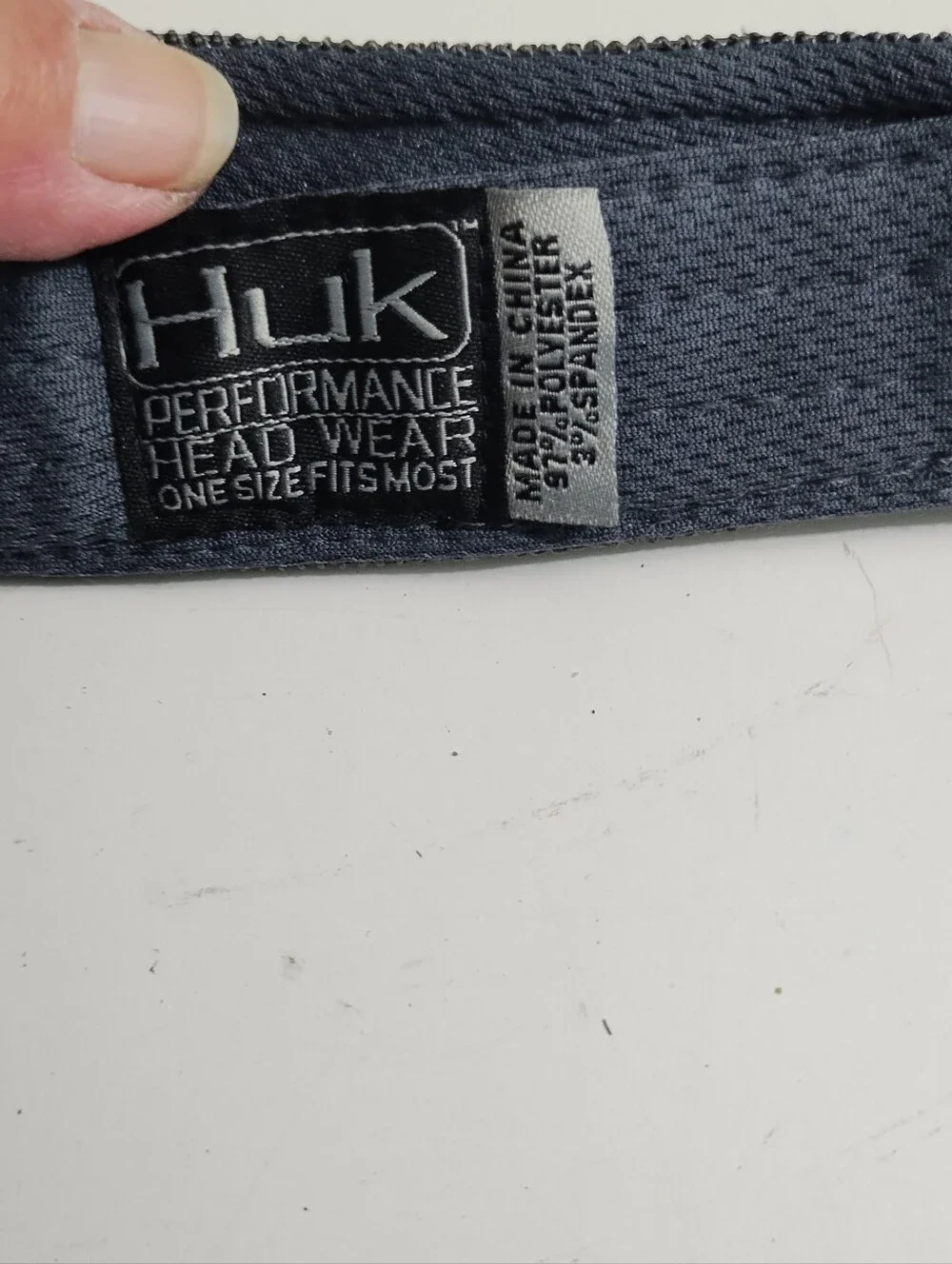 HUK Men's Performance Fishing Visor Gray Mossy Oak Camo Adjustable Strapback